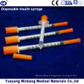 Medical Disposable 0.3cc/0.5cc/1cc Insulin Syringe with Needle (ENK-YDS-001)